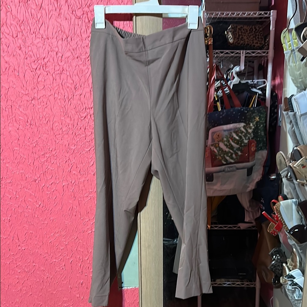 Brown High-Waisted Pants